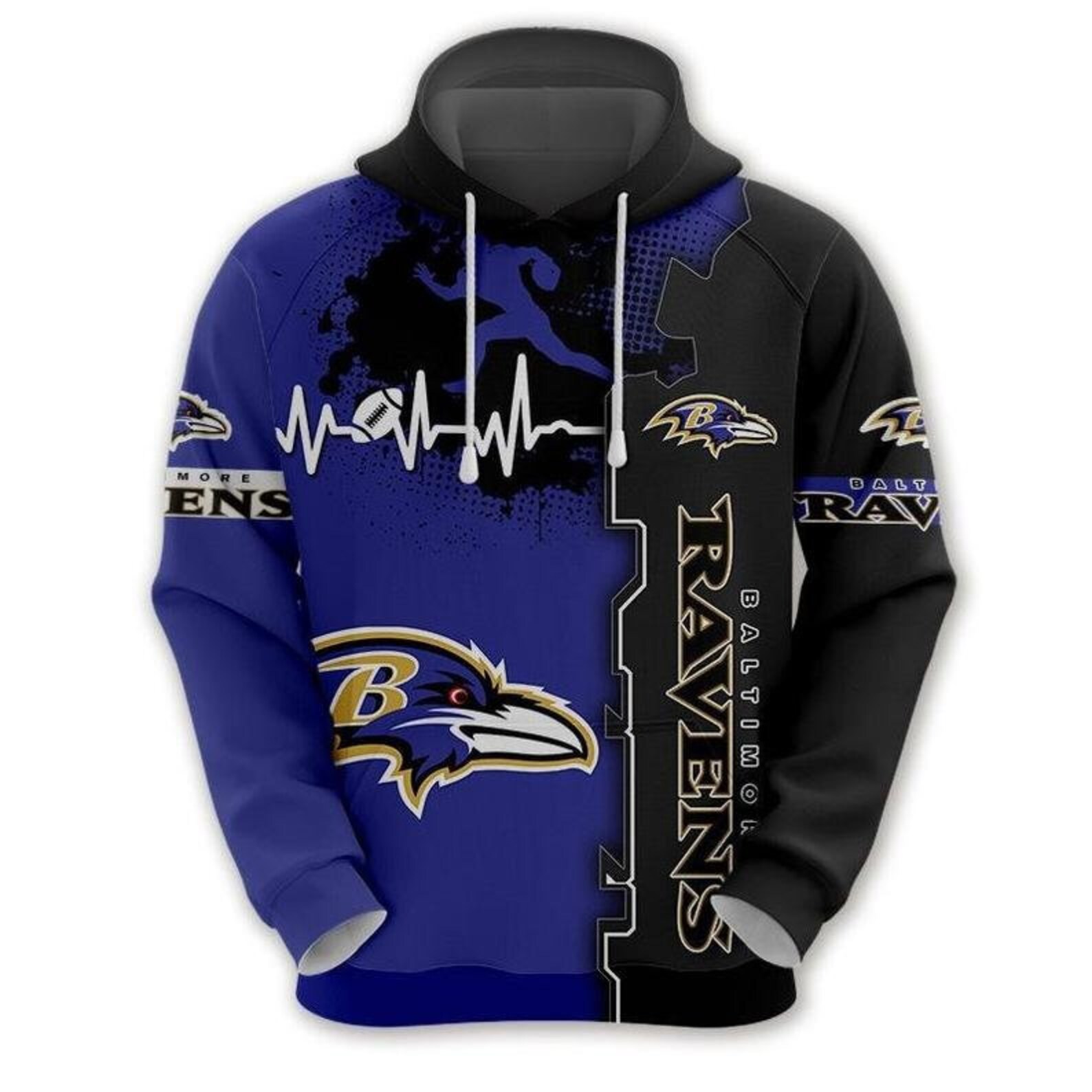 Baltimore Ravens 3D Full Printing Hoodie Fleece Hoodie NFL Etsy