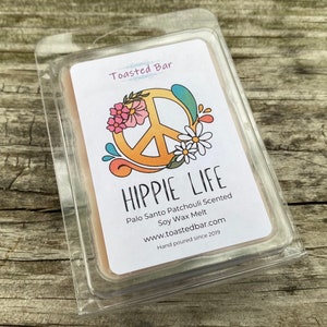 Hippie Life - Palo Santo Patchouli Soy Wax Melt / Stark duftendes Wachs Melt / Hippie Wachs Melt / Erdiges Wachs Melt