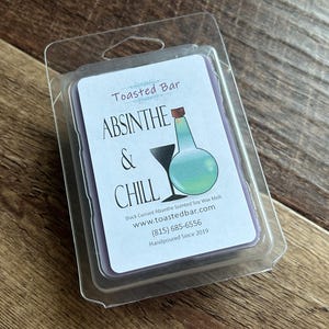 Absinthe and Chill - Black Currant Absinthe Highly Scented Soy Wax Melt - Strong Fruity Home Fragrance