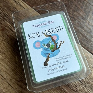 Cera di soia Koala Breath / Profumo di menta piperita ed eucalipto / Cera di soia ispirata alla spa con profumo intenso / Fragranza pulita fatta a mano