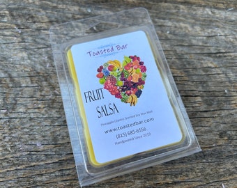 Fruit Salsa - Highly Scented Pineapple Cilantro Scented Soy Wax Melt, Pineapple Wax Tart, Pineapple Scented Candle Melt, Summer Beach Scent