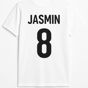 Trikot Name Bügelbild und Wunschnummer