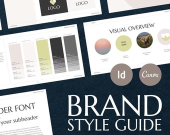 Brand Style Guide Canva and InDesign Slide Deck Presentation Template for Designers