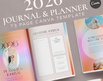 2025-2026 Journal Planner Calendar Customizable Resource Canva Template, Sellable Digital Resource, Lead Magnet