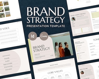 Brand Strategy Canva and InDesign Slide Deck Presentation Template for Designers