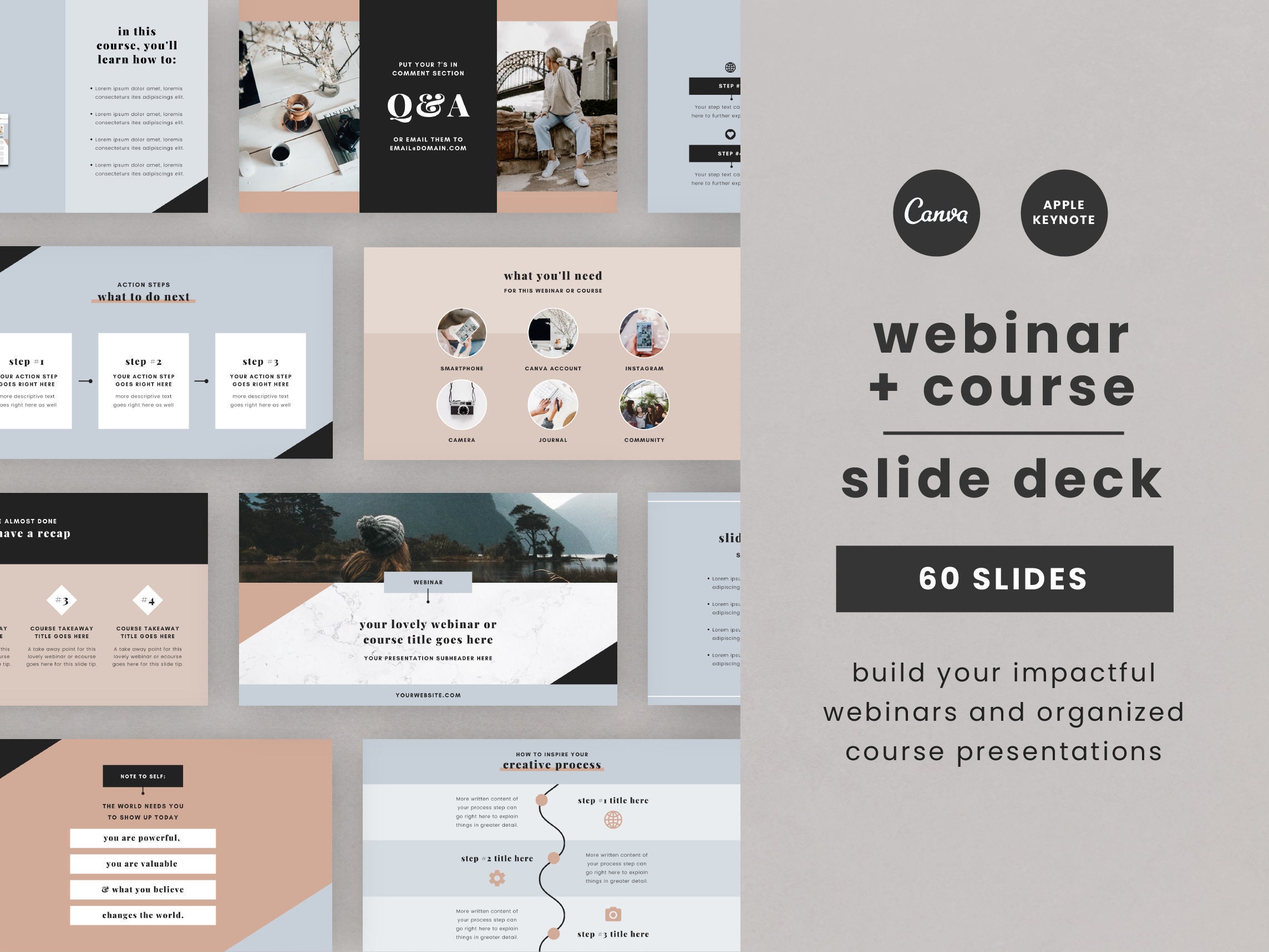 Webinar & Course Slide Deck Template - Etsy