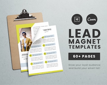 Lead Magnet Canva and InDesign Template for Email List Growth - 63 Customizable Pages