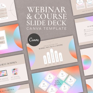 Mystical Webinar & Course Slide Deck Presentation Canva Template - 80 Fully Customizable Slides