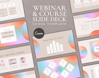 Mystical Webinar & Course Slide Deck Presentation Canva Template - 80 Fully Customizable Slides