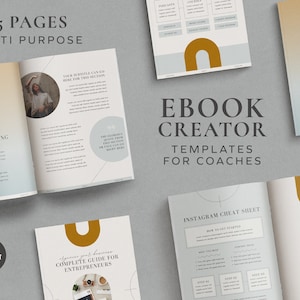eBook Digital Product Creator Customizable Canva Template for Coaches and Entrepreneurs - 85 Pages
