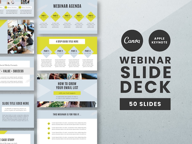 inar Slide Deck Canva Keynote Template Etsy