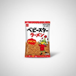 Otsuk Company Baby Star Ramen o smaku pikantnego kurczaka w japońskim opakowaniu chrupiących przekąsek