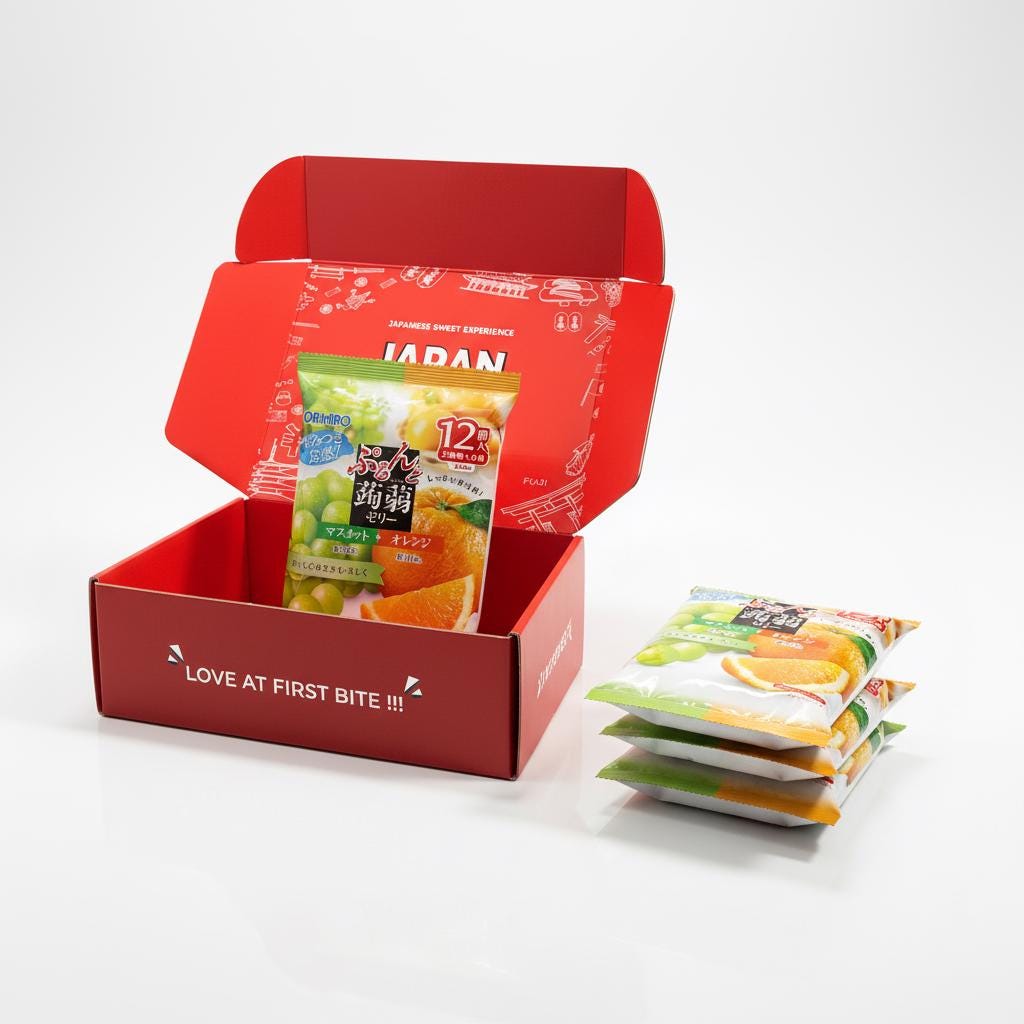 Orihiro Konjac Jelly Pouch, Muscat Orange Flavor, Japanese Fruit