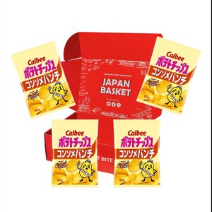 Japanese Calbee Potato Chips Consomme Punch | 4 Pieces Japanbasket Box Edition