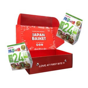 Traditional Japanese Marukome Plenty of Value Ryotei Miso Soup Flavor Reduced Salt | 2 Pieces Japanbasket Box Packaging