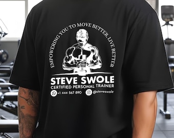 Zertifizierter Personal Trainer TShirt Benutzerdefiniertes Business Logo Shirt, personalisierte Bekleidung für das Fitnessstudio Personal, Fitness Coach T-Shirt, professioneller Trainer Geschenk