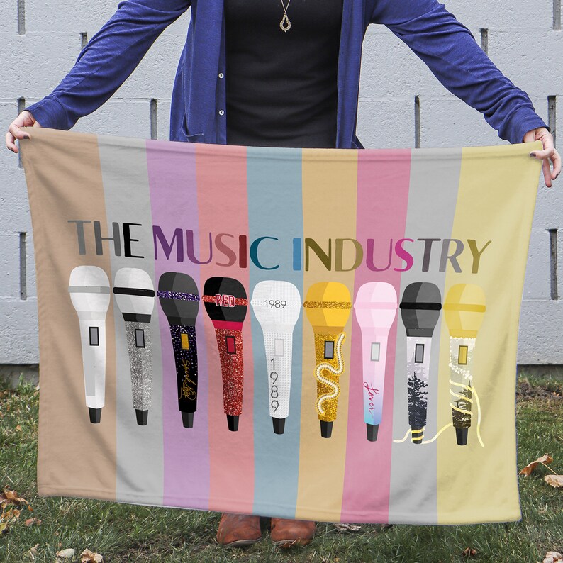 9 Microphone Eras Blanket the Music Industry Blanket Etsy