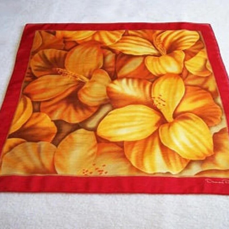 Ariana Orange Silk Wrap Scarf