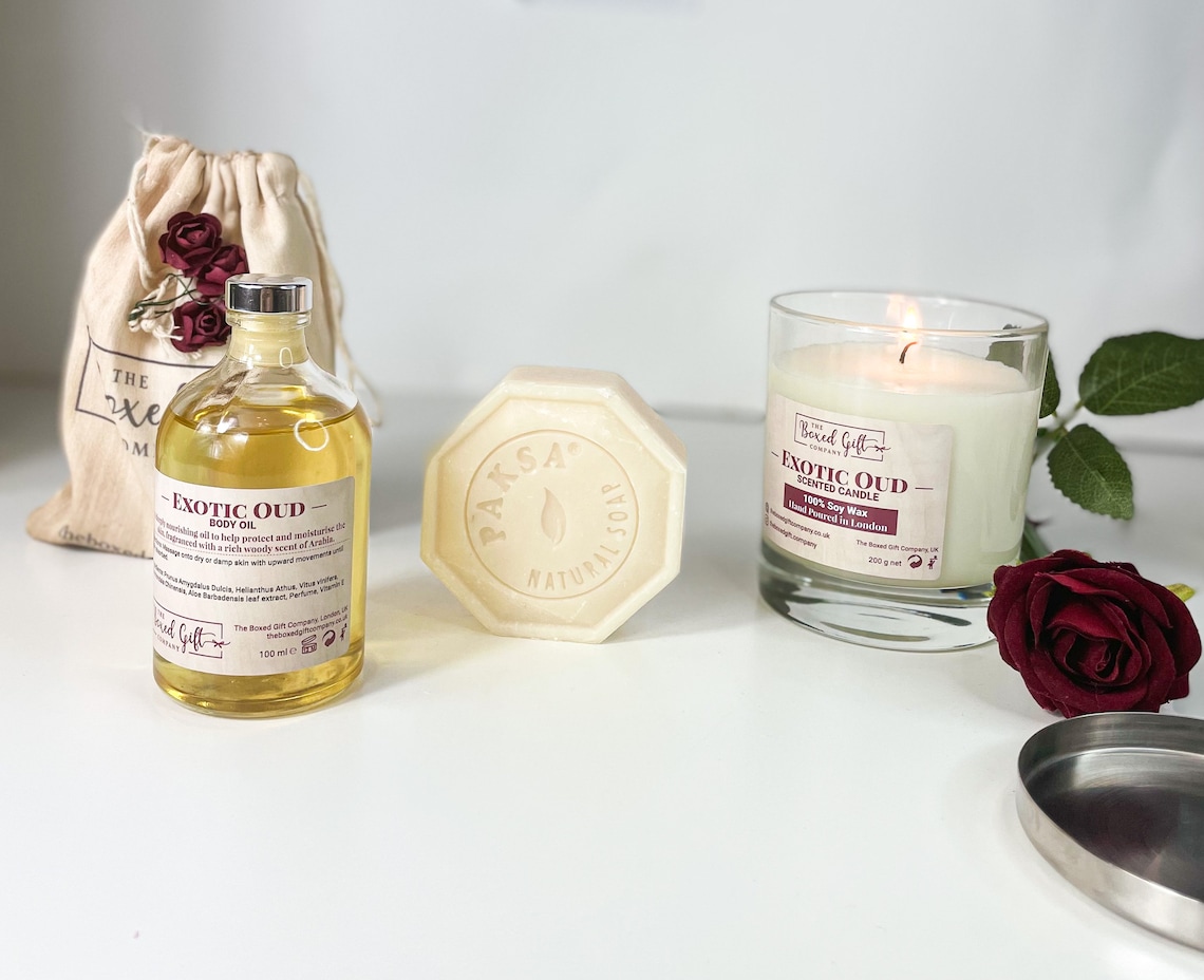 Exotic Oud Candle Body scented Oil and Oud soap Handmade Etsy