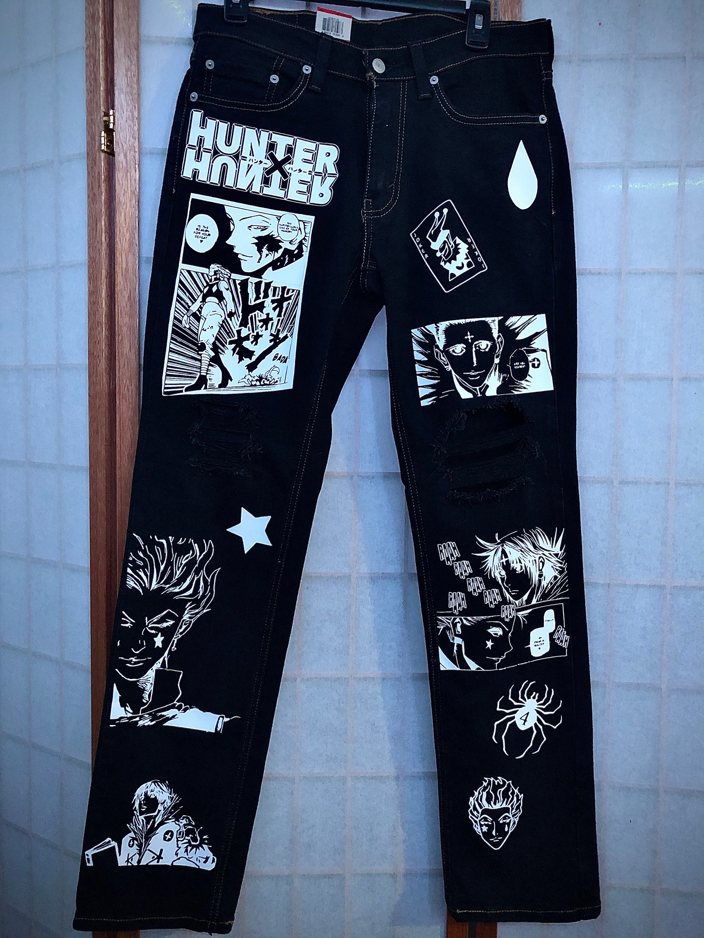 Benutzerdefinierte Anime Jeans Hose Anime Jacke LESEN | Etsy