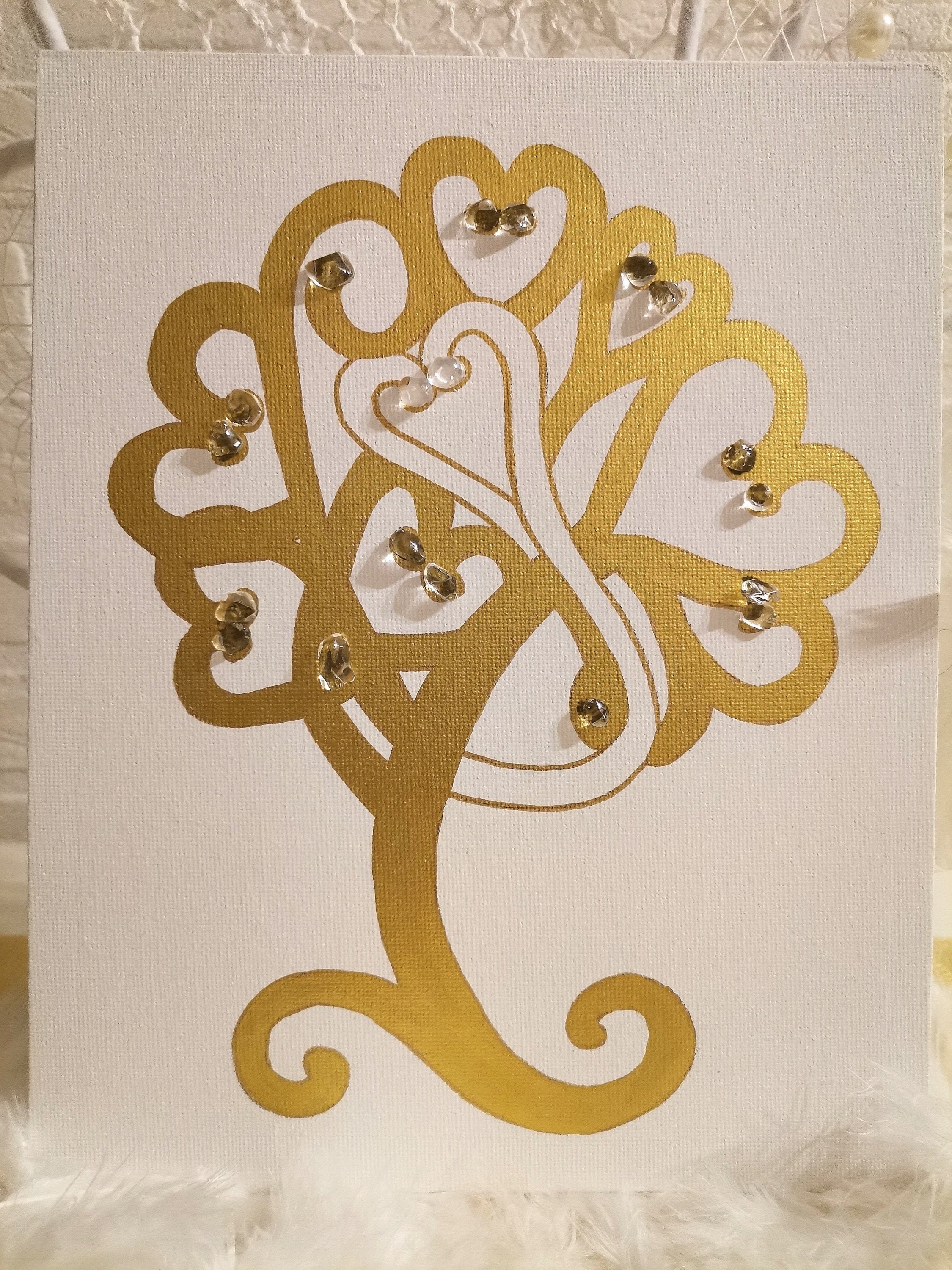 Arbre de Vie et L'amour - Couleur Or