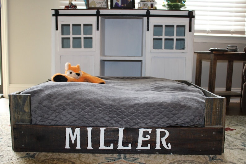 Reclaimed Pallet Wooden Dog Bed Etsy