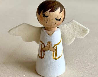 Small angel hand-painted customizable