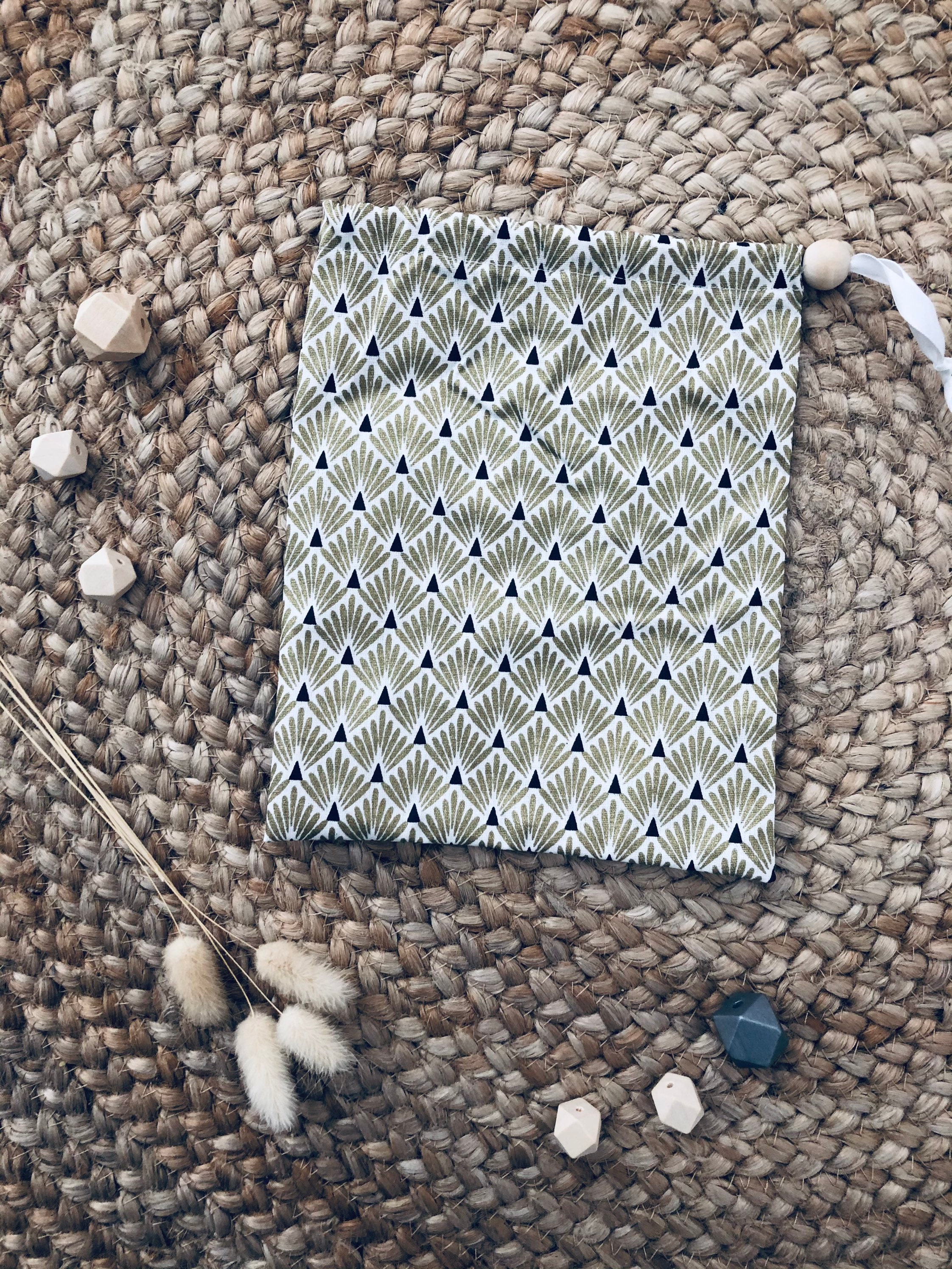 Pochon de Rangement en Toile Coton Enduit/Sac à Vrac