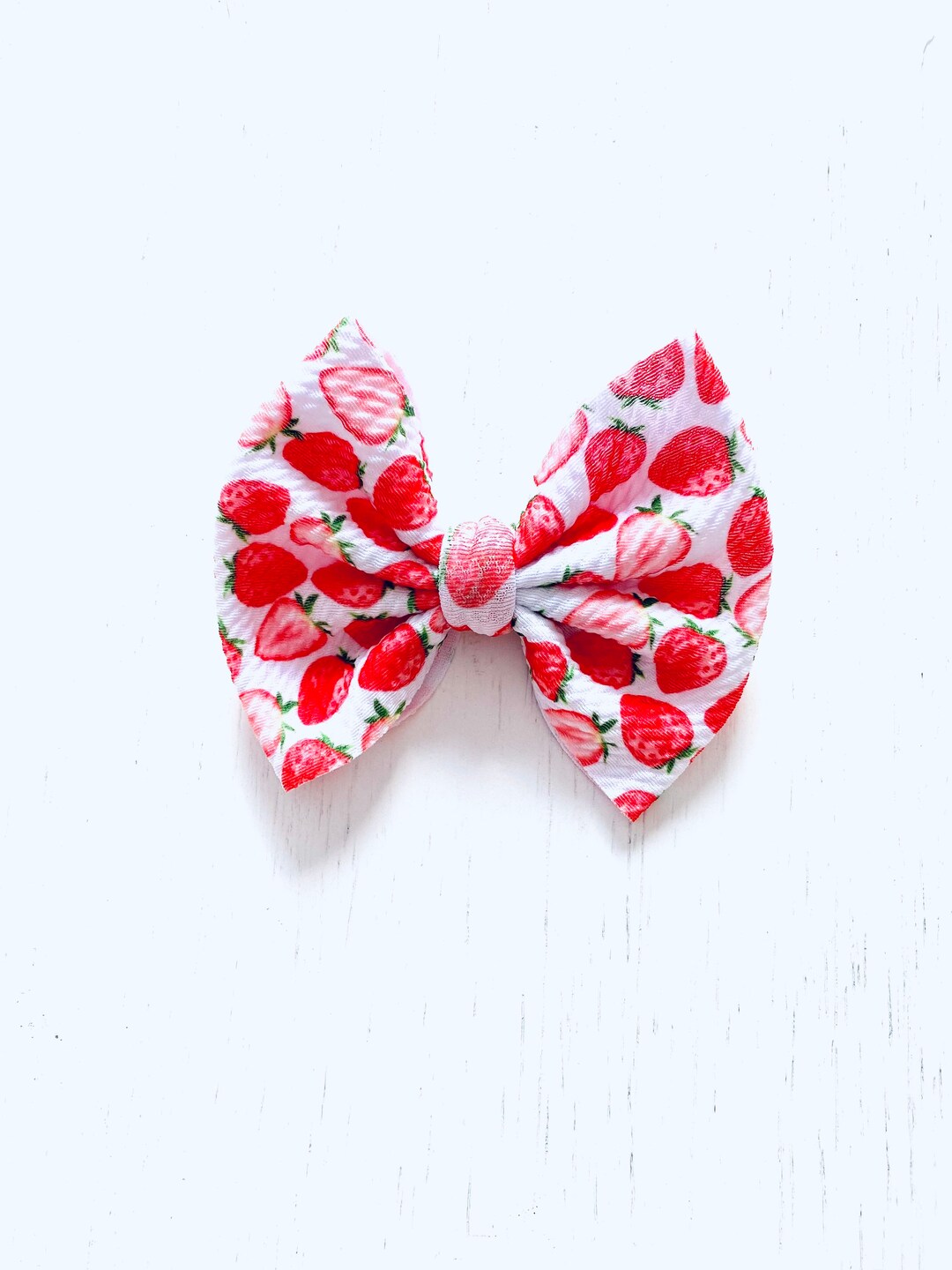 Strawberry Bow Nylon Headband Head Wrap Clip Bow or Piggies Etsy