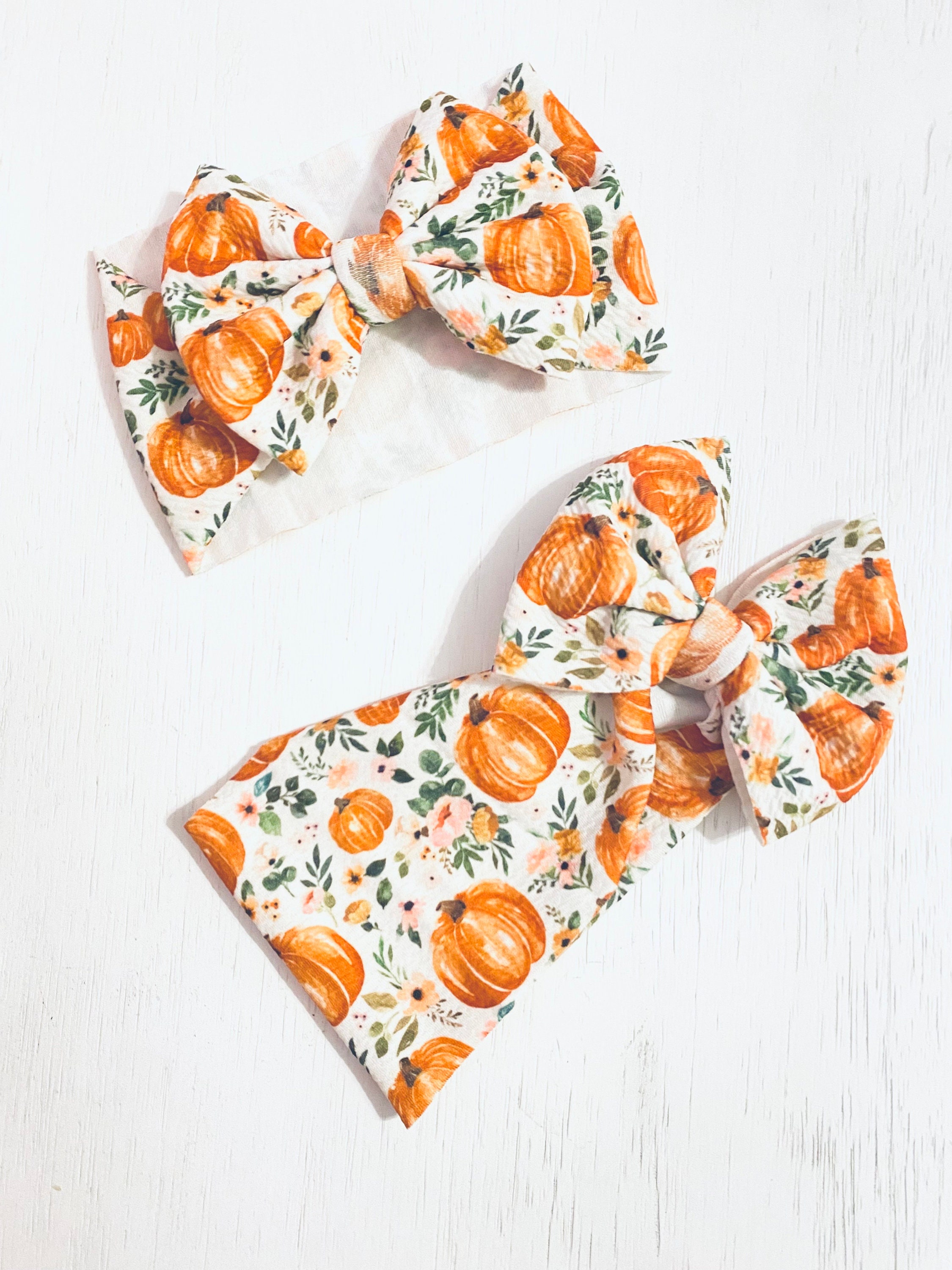 Fall Headbands Pumpkin Headbands Colorful Headband Hand Crafted New Crochet Pumpkin Headband | Free crochet pattern main image 2