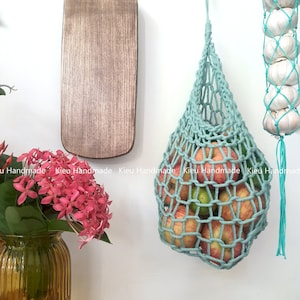 Macrame Vegetable Fruit Hanger, Handmade Macrame Hanging Fruit, Vegetable Storage, Hanging Fruit Basket, Kitchen Storage, Gift For Mom