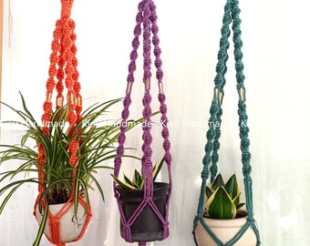 Heavy Duty Macrame Plant Hanger - Extra Strong Hanging Planter & Plant Holder