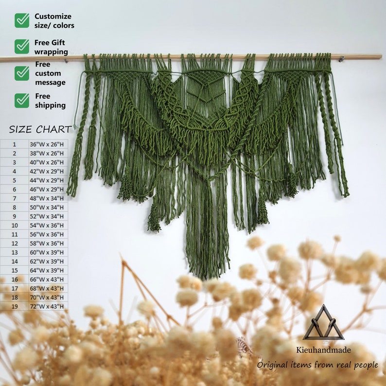 Custom tapestry, Large Macrame Headboard Decor, King Size Wall Hanging, Boho Wall Home Decor, Bedroom Decoration