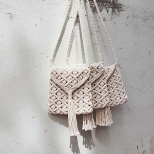 Handmade Macrame Bag - Boho Crossbody Purse, Summer Shoulder Bag