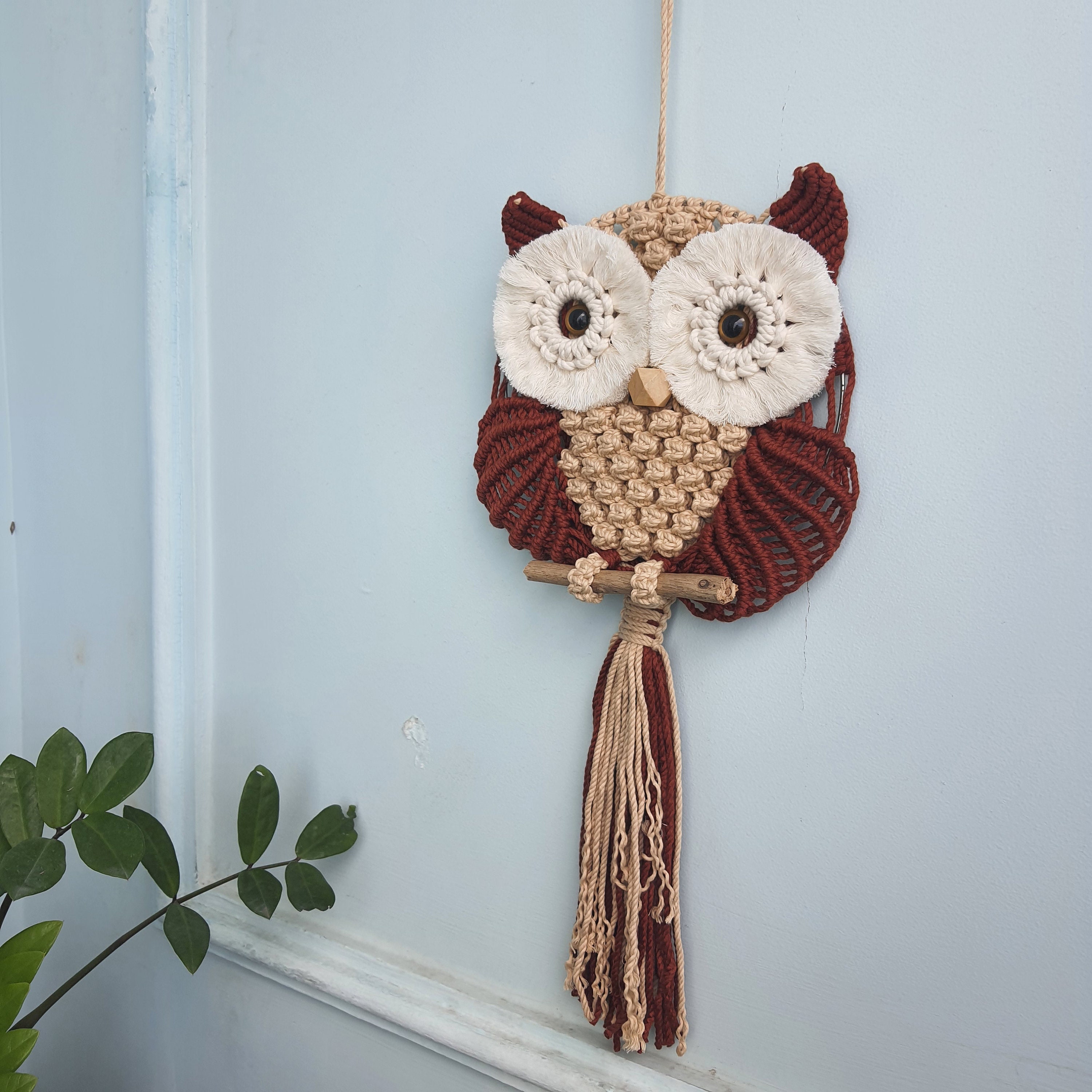Brown Macrame Owl Wall Art Owl Lover Gifts Ideas - Etsy