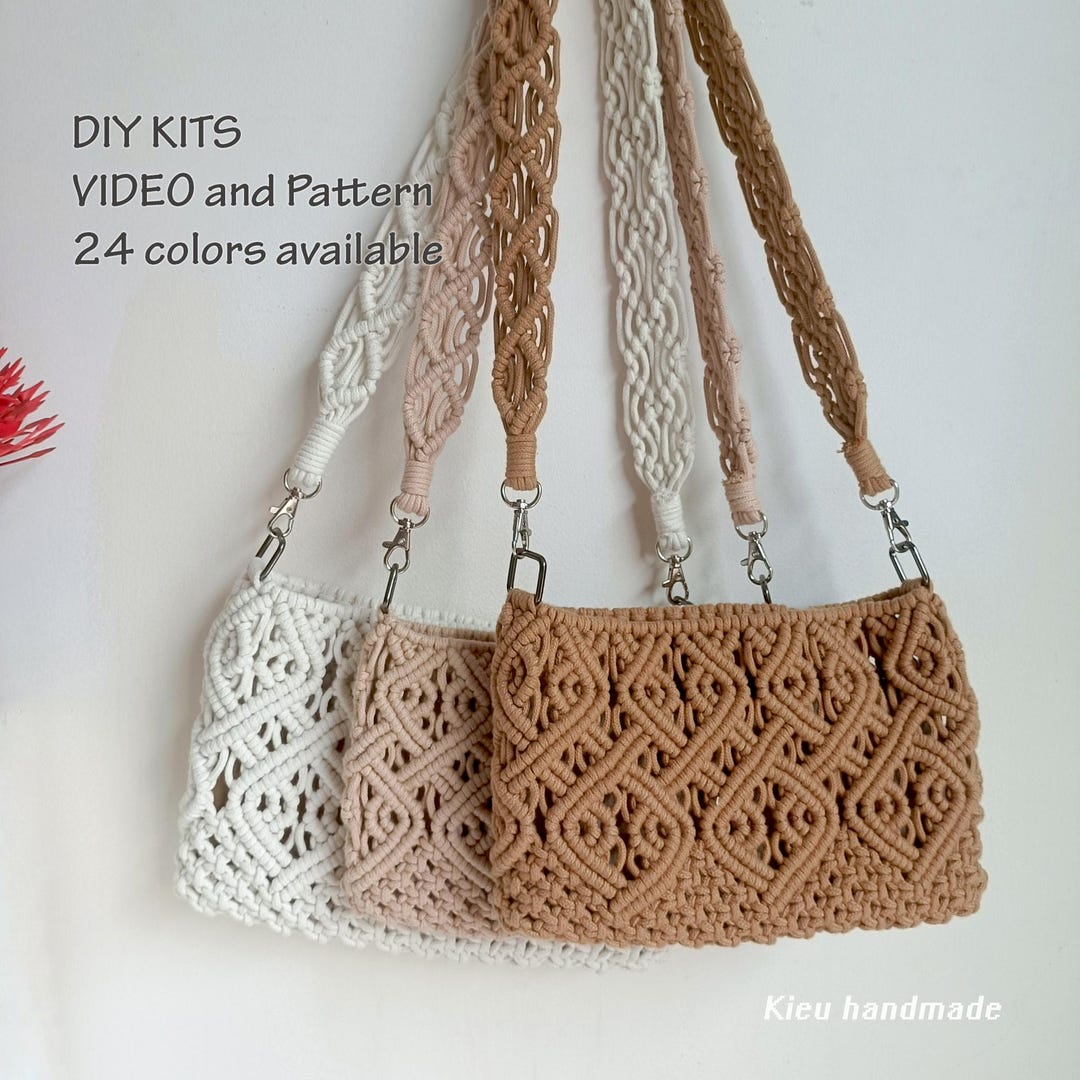 DIY Macrame Bag Tutorial | Perfect Handmade Gift for Women - Etsy