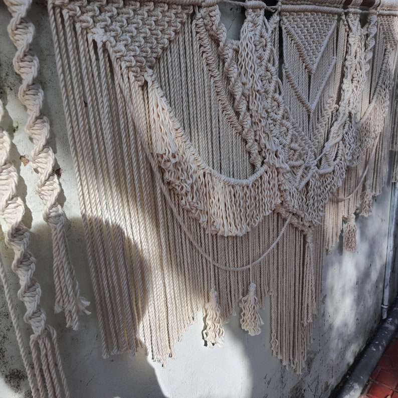 Custom tapestry, Large Macrame Headboard Decor, King Size Wall Hanging, Boho Wall Home Decor, Bedroom Decoration
