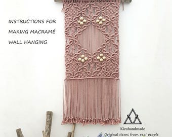 Macrame DIY Pattern PDF - Handmade Wall Art Instructions Instant Download