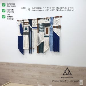 Large Woven Tapestry Wall Hanging, Weaving Wall Hanging Tapestries | Modern Sustainable Art for Home Decor