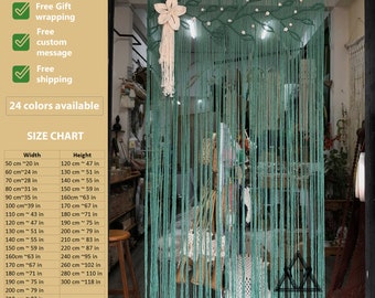Macrame custom curtain, handmade doorway curtain, home decor, unique door curtains, room divider, window valance, boho wedding decor
