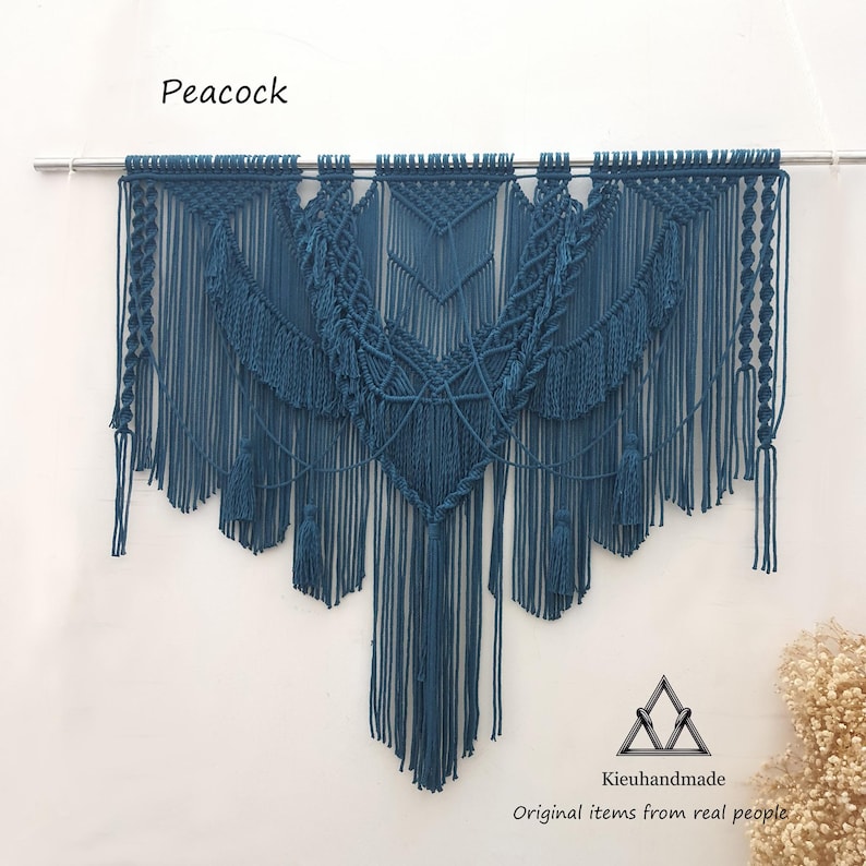 Custom tapestry, Large Macrame Headboard Decor, King Size Wall Hanging, Boho Wall Home Decor, Bedroom Decoration - 24 colors