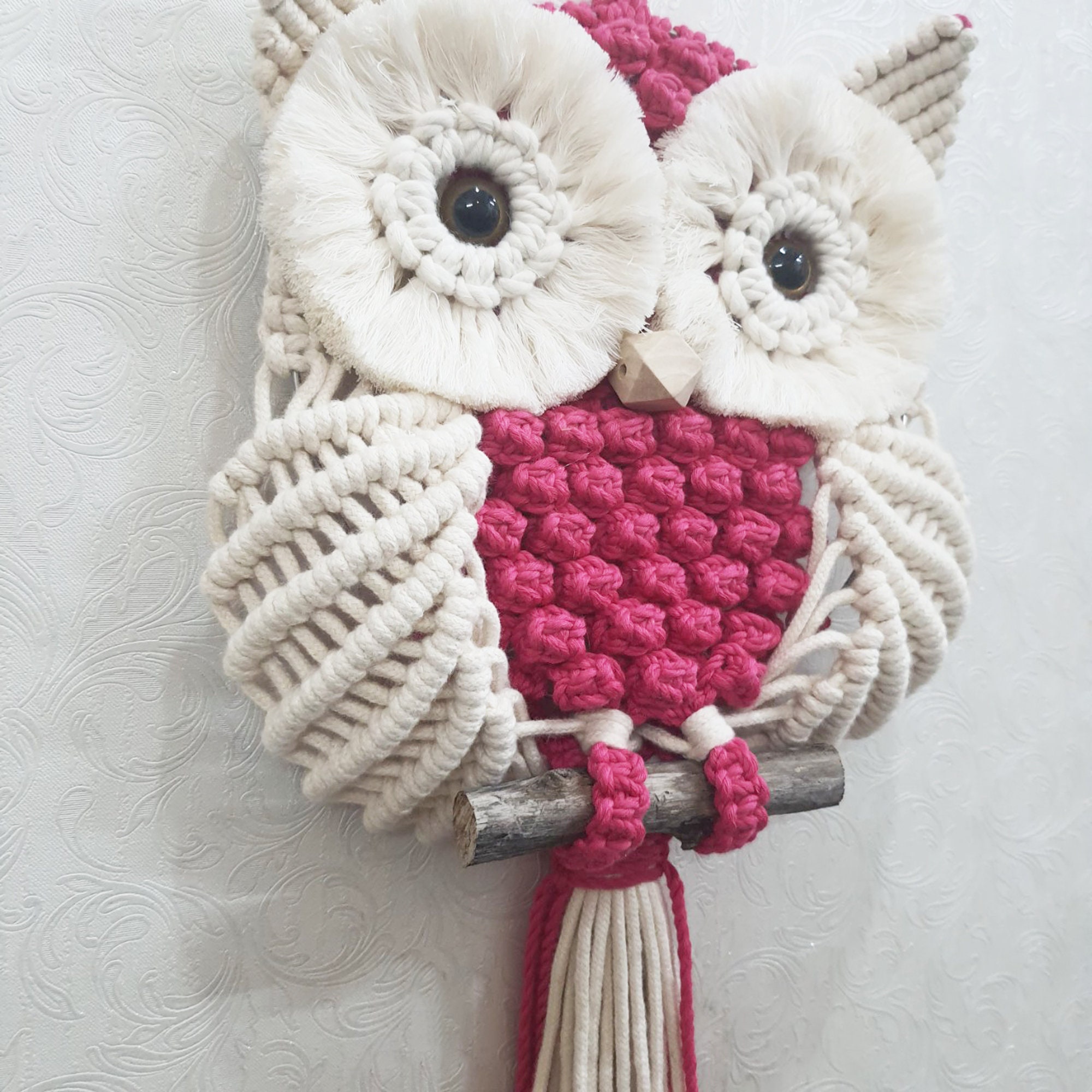 Rosa Macrame Owl Wall Art, Owl Lover Gifts Ideas - Etsy