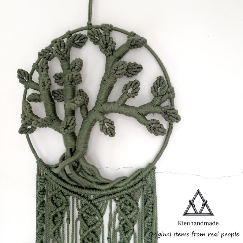 Tree Branch Macrame Tree of Life Macrame Art, Tree of Life Tapestry, Handmade Wall Decor ...