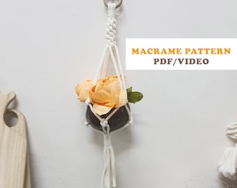 Macrame Blumenampel Muster PDF/Video
