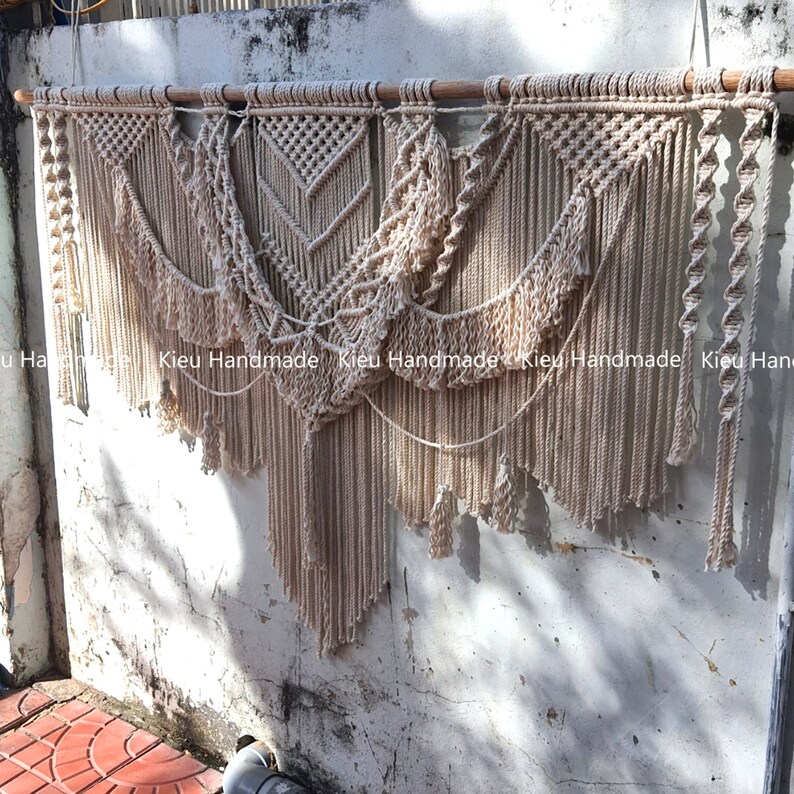 Custom tapestry, Large Macrame Headboard Decor, King Size Wall Hanging, Boho Wall Home Decor, Bedroom Decoration