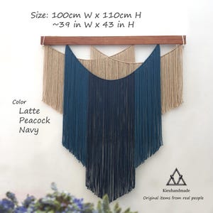 Contemporary Yarn Wall Hanging in Japandi Style