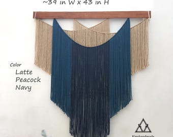 Contemporary Yarn Wall Hanging in Japandi Style