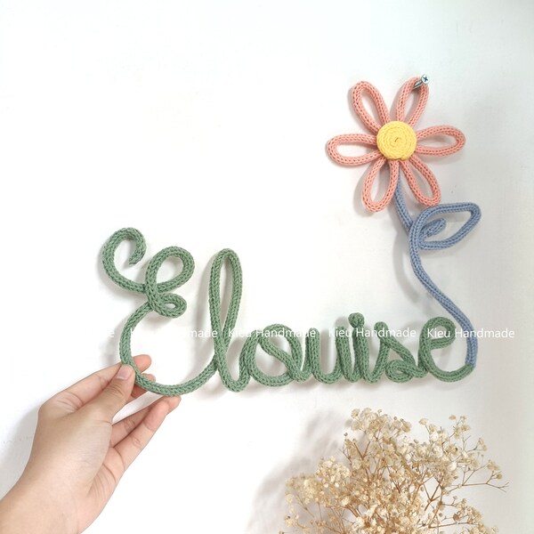 Knitted Wire Wall Hanging Etsy UK