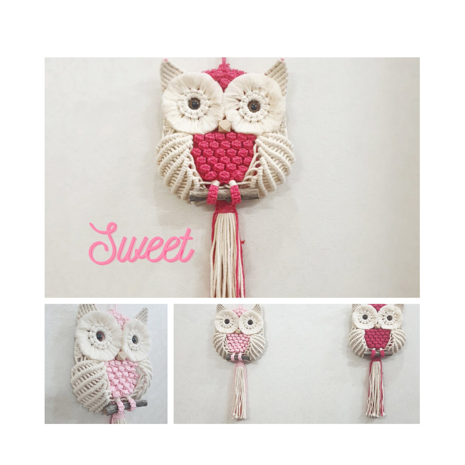 Rosa Macrame Owl Wall Art, Owl Lover Gifts Ideas - Etsy