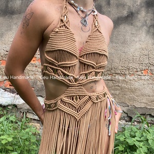 Burning man custom, Burning Man Clothing Women, Macrame dress festival